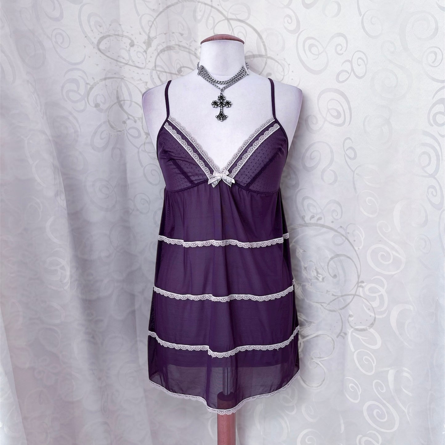 Whimsy mesh purple lingerie top 🔮💜