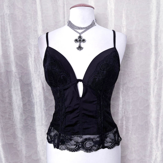 Dark fairy lacey black corset top 🧚🏾🕷️