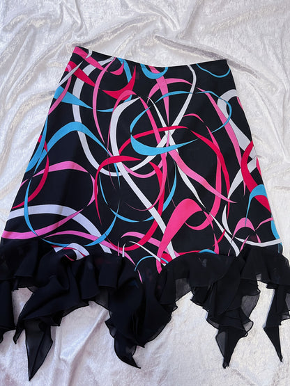 Y2K witchy asymmetrical skirt