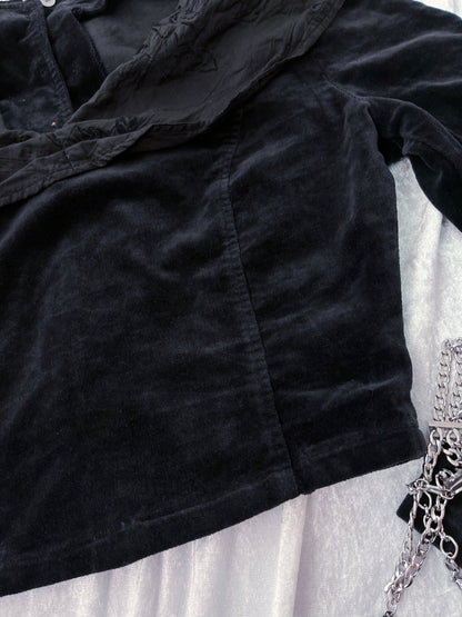 Vintage whimsygoth black velvet top 🦇🌀