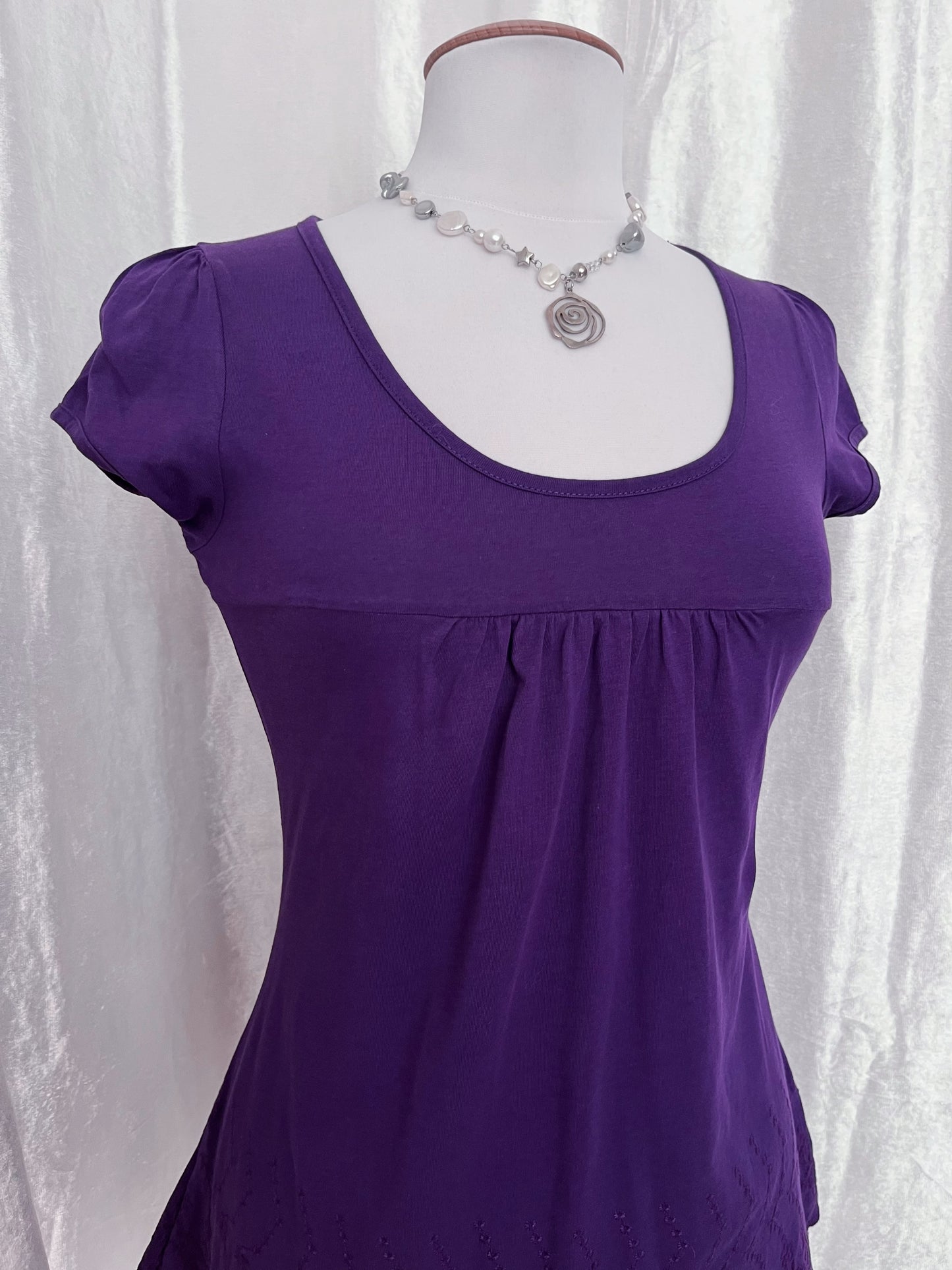 Whimsy coquette purple cotton top 💜