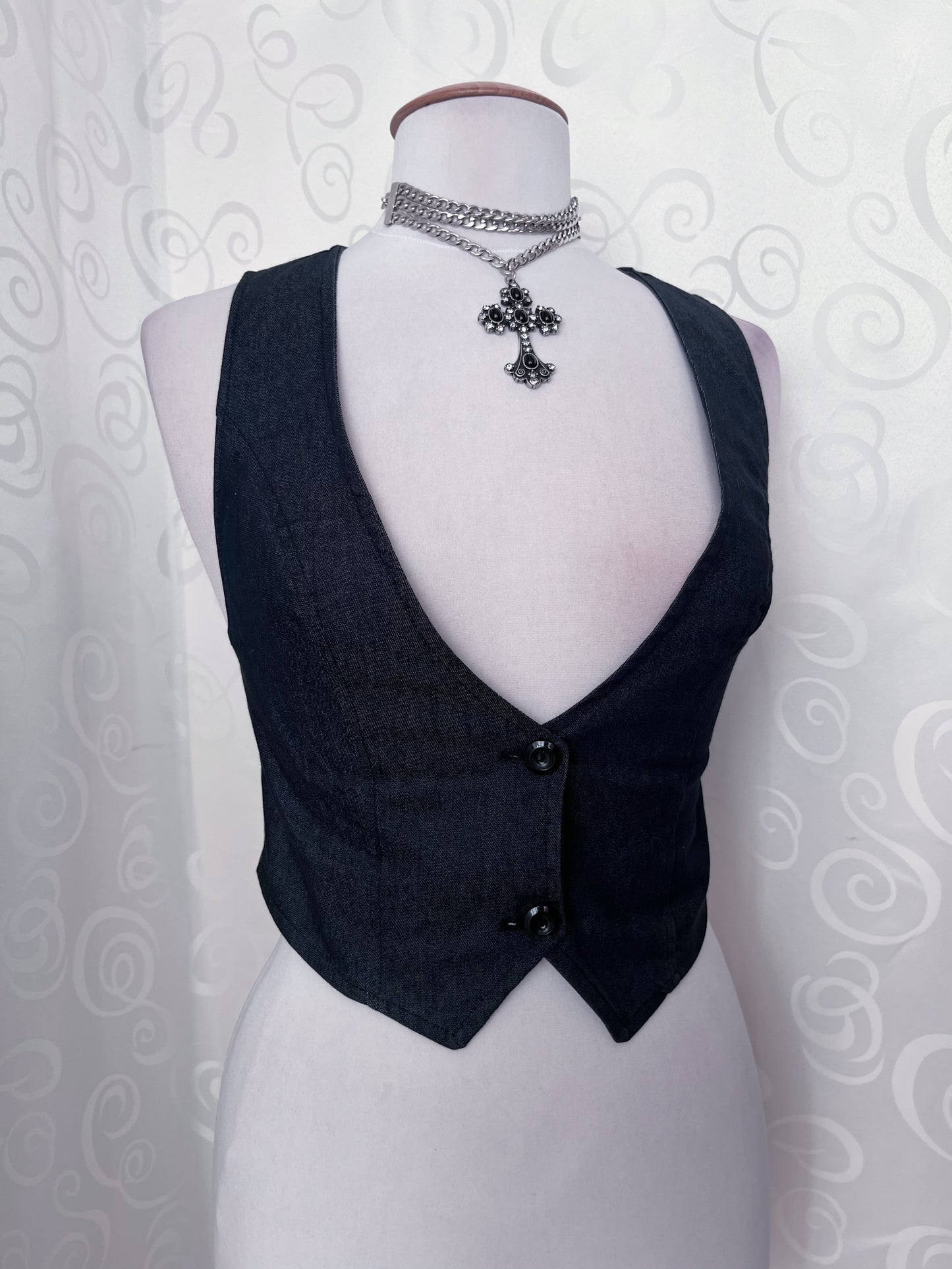 Denim dark blue vest 🌀