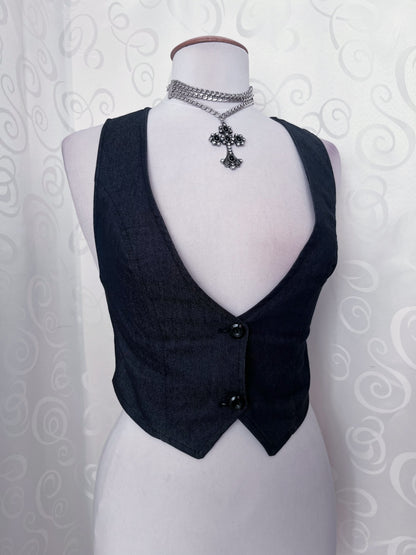 Denim dark blue vest 🌀