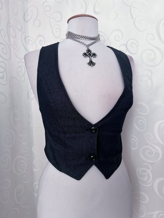 Denim dark blue vest 🌀