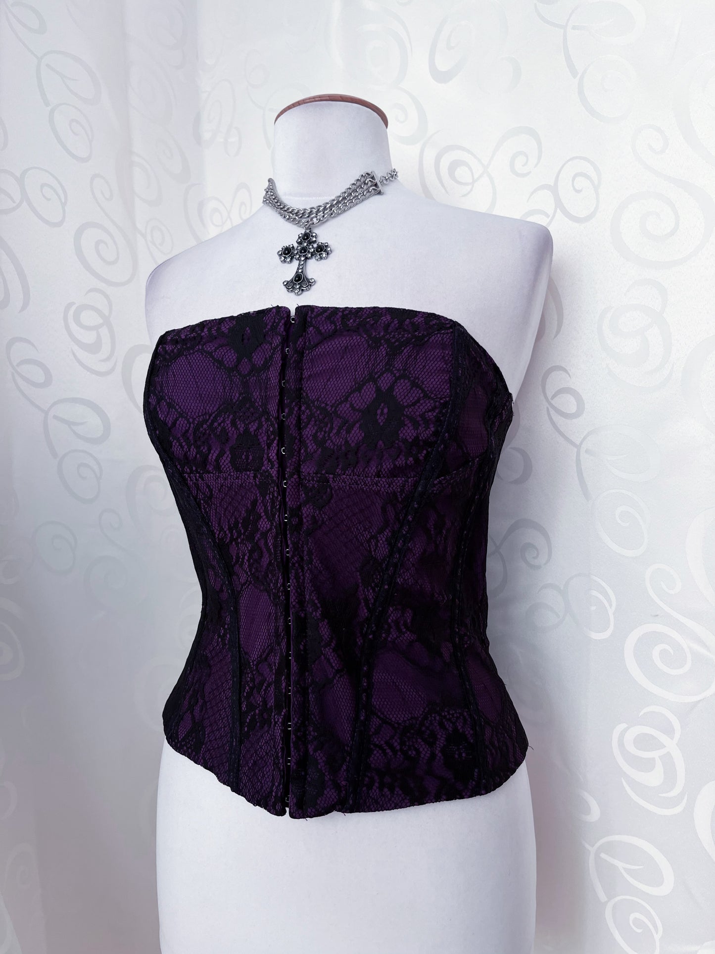 Whimsygoth lacey purple corset 💜