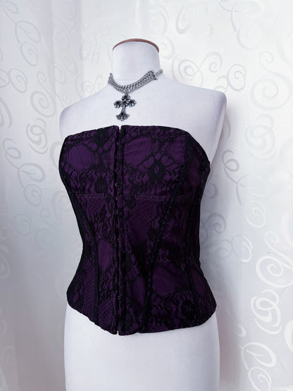 Whimsygoth lacey purple corset 💜
