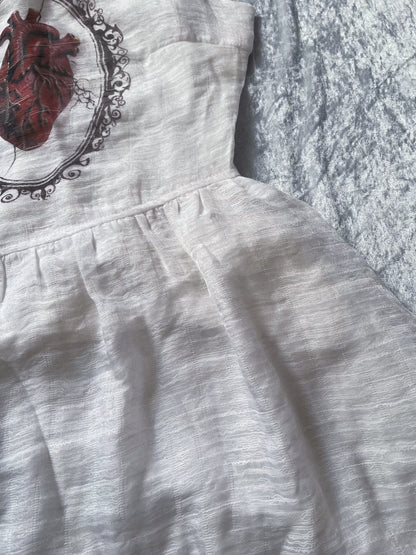 Beating Heart REWORKED white dress 🫀🍪