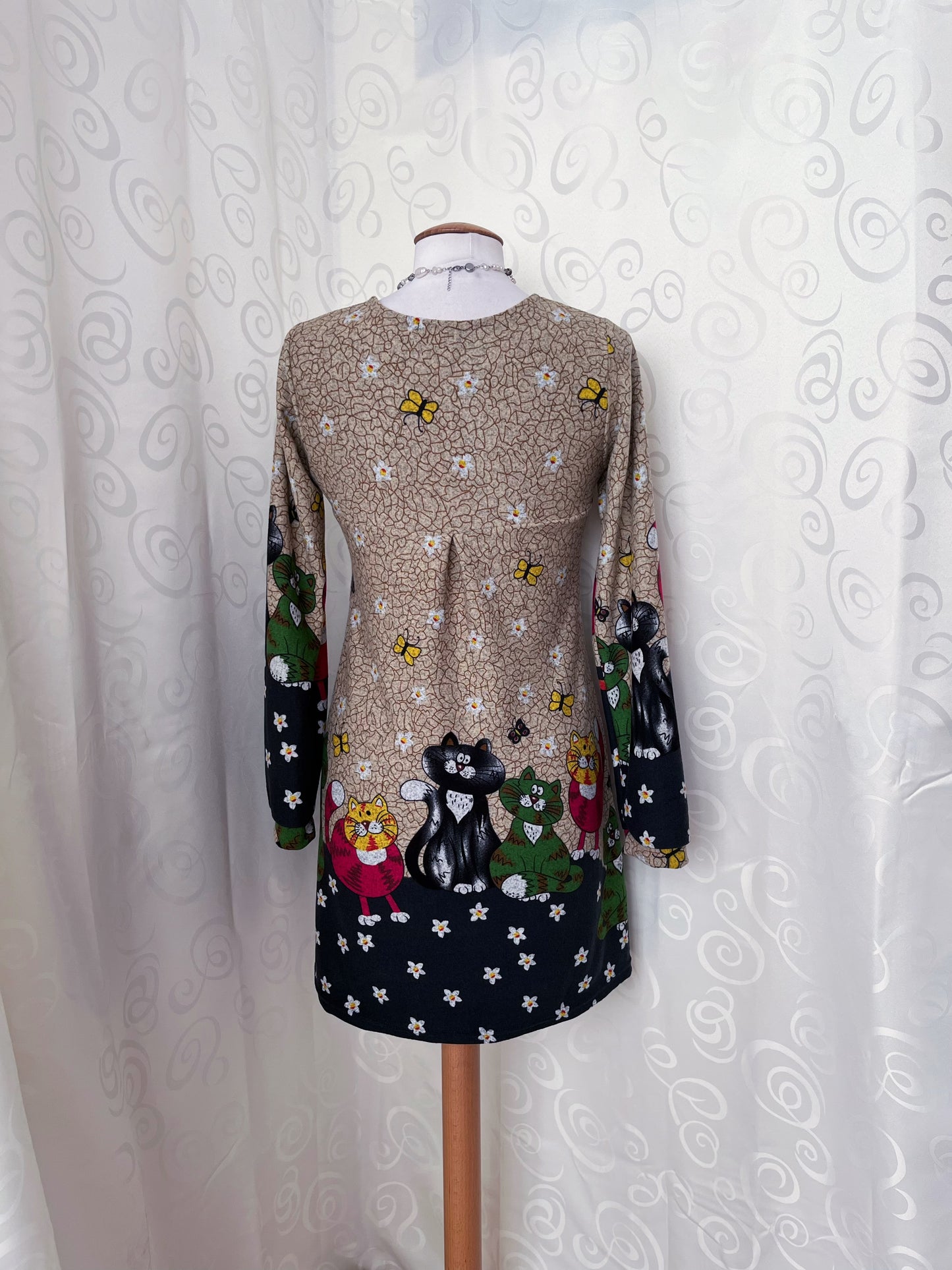 00's Whimsy Twee dress with kittens design🐈😽