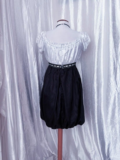 00’s milkmaid gothic coquette dress ⋆.ೃ࿔*:･