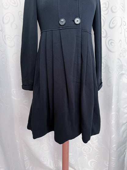 Gothic / Jirai Kei princess style black United Colors of Benetton coat 🦇💜
