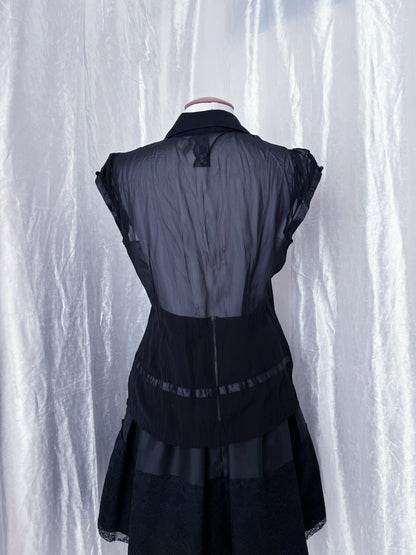 00’s dark coquette mesh top 🕷️