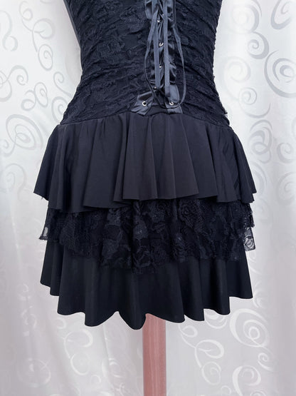 00’s Gothic lace-up lacey dress 🕷️