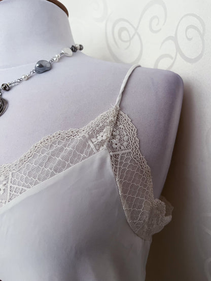 :3 No brain Reworked see-through cami top