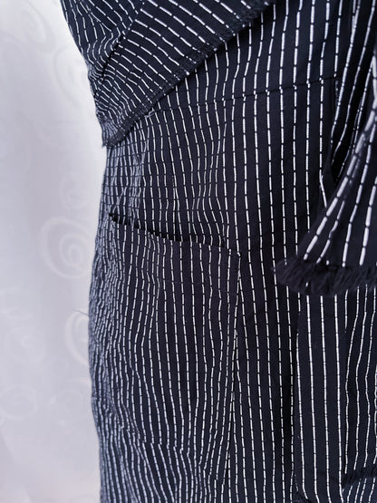 00’s Gothic striped dress with bow detail 💀🦇