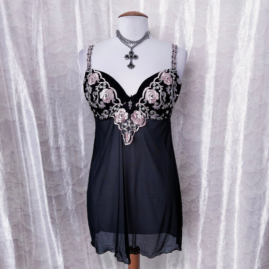 Fairy mesh & embroidered babydoll ✨🧚🏽‍♀️