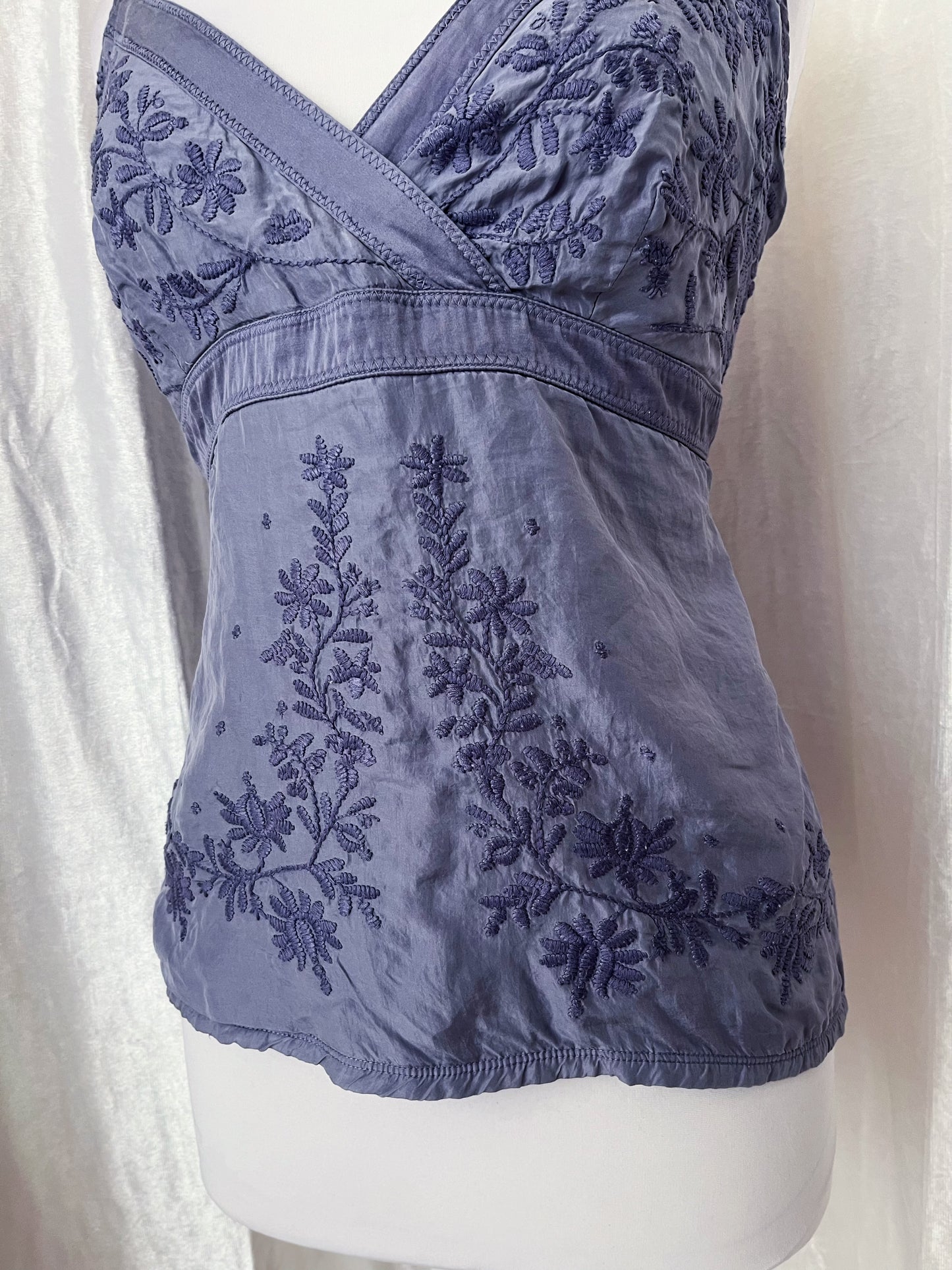 00’s Monsoon fairy lilac top with silk & cotton trim 🧚🏻
