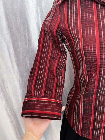 00’s Alt red striped shirt 🍒