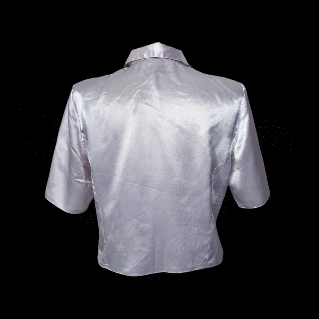 Tokyo Girlfriends Reworked satin zip-up shirt