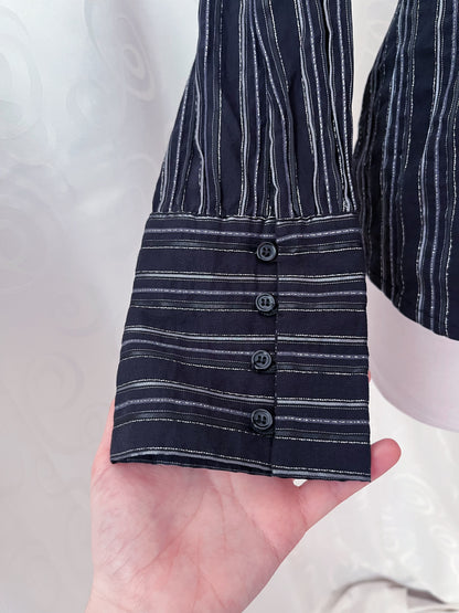 Gothic Jack Skellington style striped shirt 🖤💀