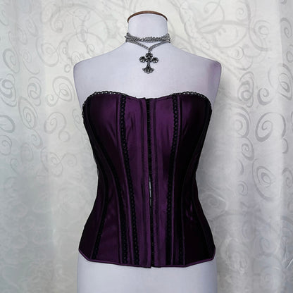 Whimsygoth deep purple boned corset 💜🌀