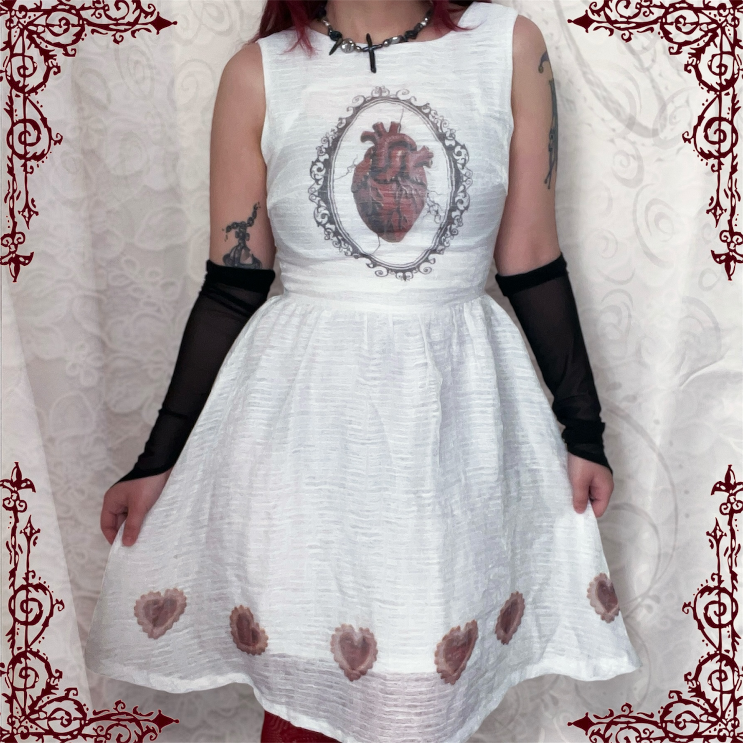 Beating Heart REWORKED white dress 🫀🍪