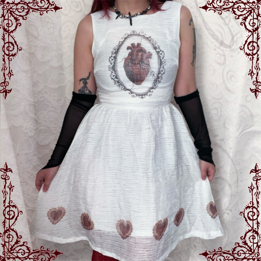 Beating Heart REWORKED white dress 🫀🍪