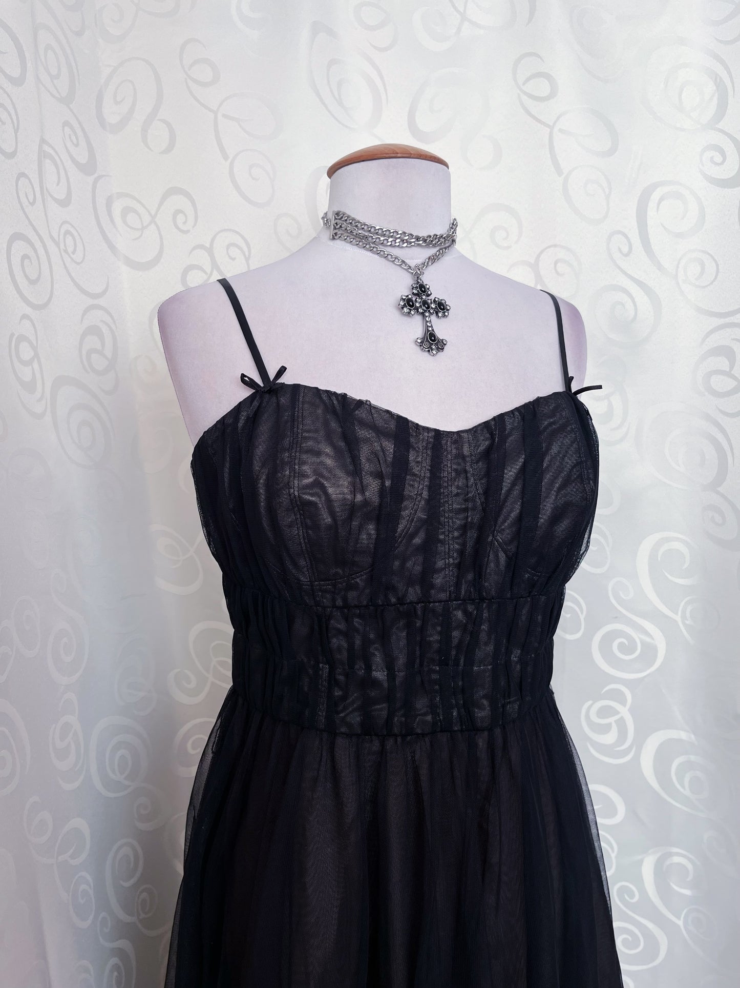 00's Espirit whimsygoth tulle dress 🌀🦇