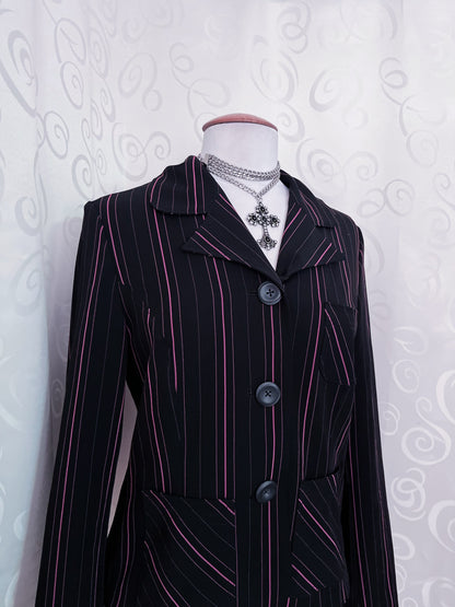 Office black & pink striped blazer 💞🎀
