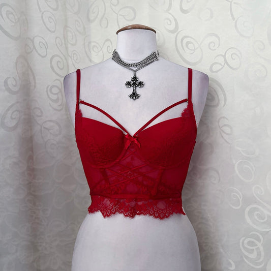 Vampire crop bustier/corset top 🫀