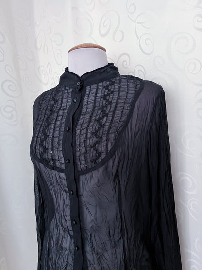Gothic/Jirai Kei sheer shirt 🕷️