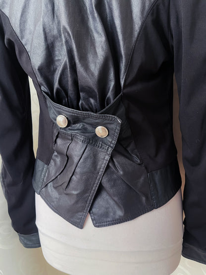00’s gothic faux leather light jacket 🦇