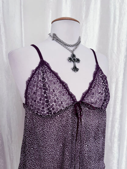 Hot little coquette see-through cami top 🐆💜