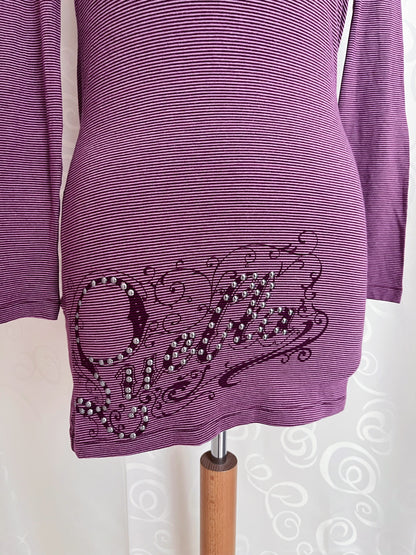 00’s Twee striped tunic top 🎀
