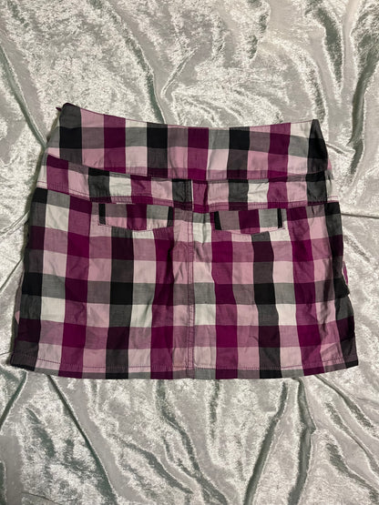Kenvelo emo punk checked skirt