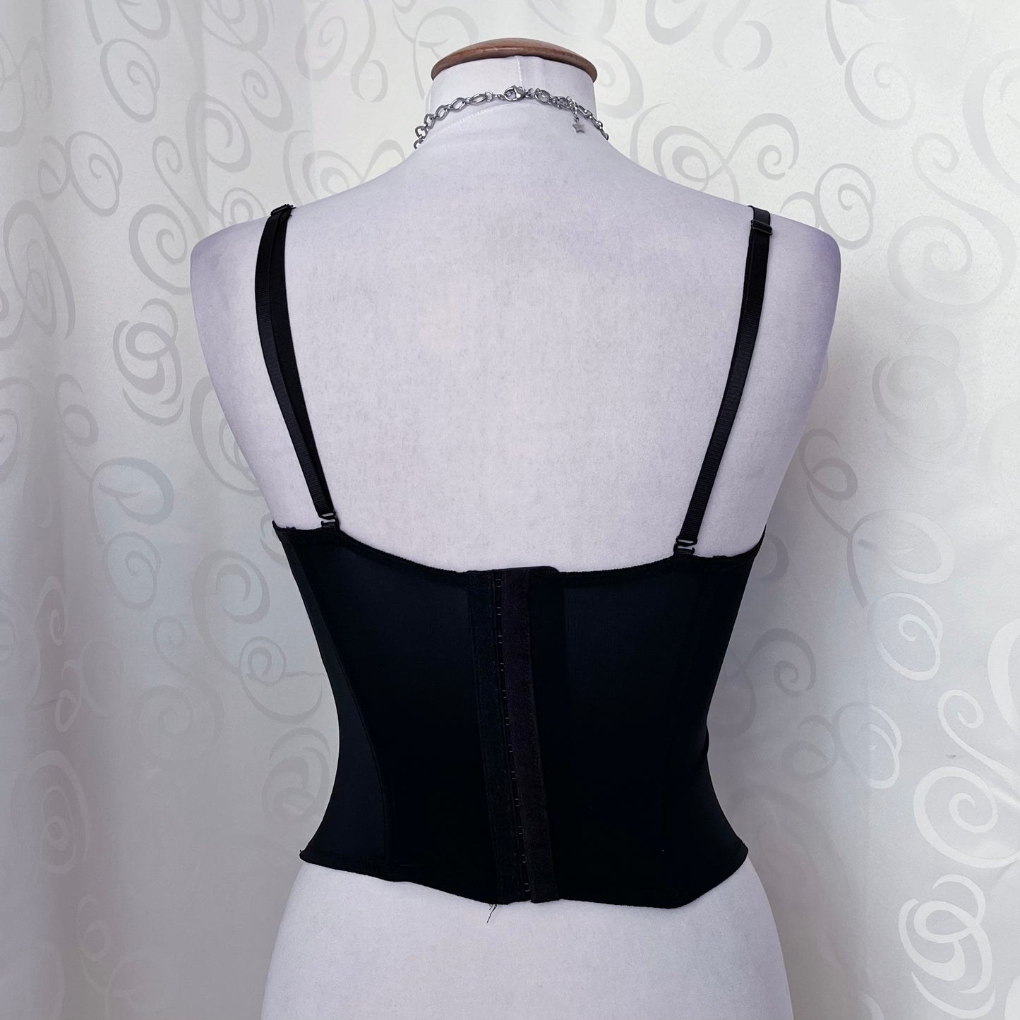 Gothic lace-up black corset 🖤