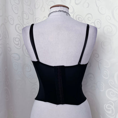 Gothic lace-up black corset 🖤