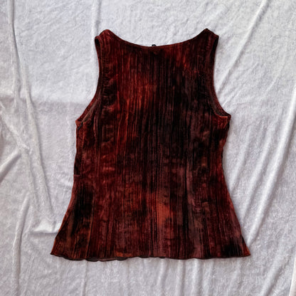 00’s whimsygoth velvet brown top 🍄‍🟫