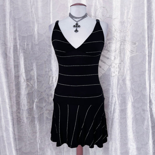 00’s fishbone striped dress ✨
