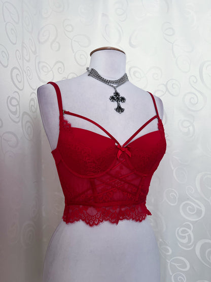 Vampire crop bustier/corset top 🫀
