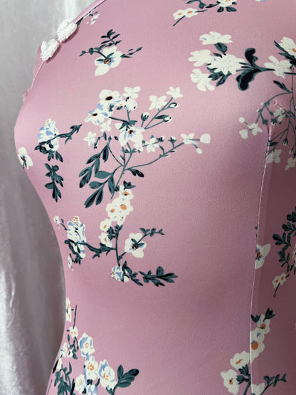 Chinese modern pink Qipao dress 🎀💞