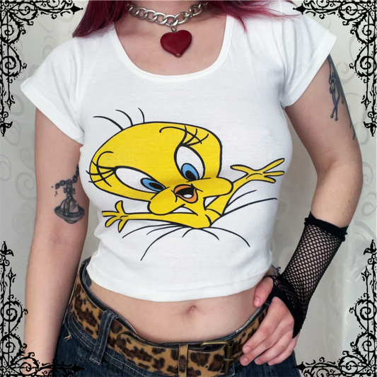 00’s Deadstock white Tweety baby tee 🐥