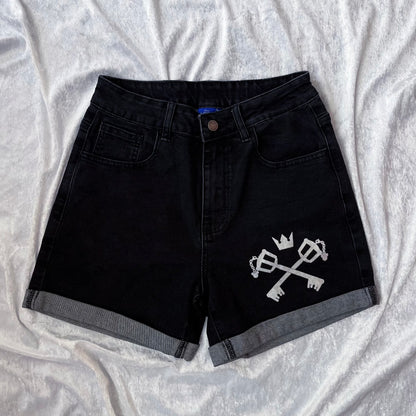 Kingdom Hearts Kairi’s Blade EMP denim shorts 🖤🗝️