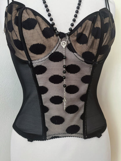 Iconic polka dot mesh corset 🧚🏽‍♀️