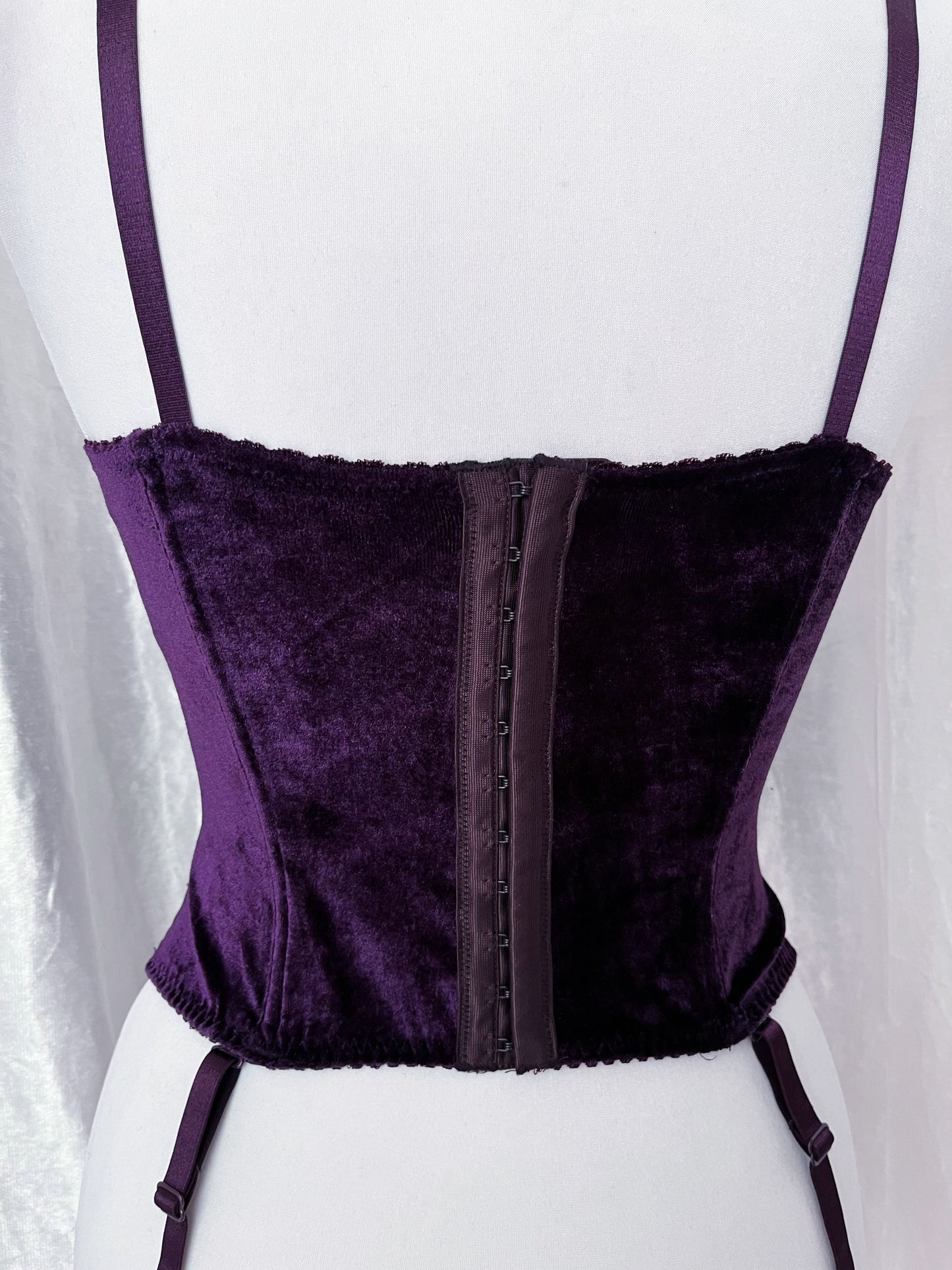 Gothic dark purple velvet corset 💜🧚🏻