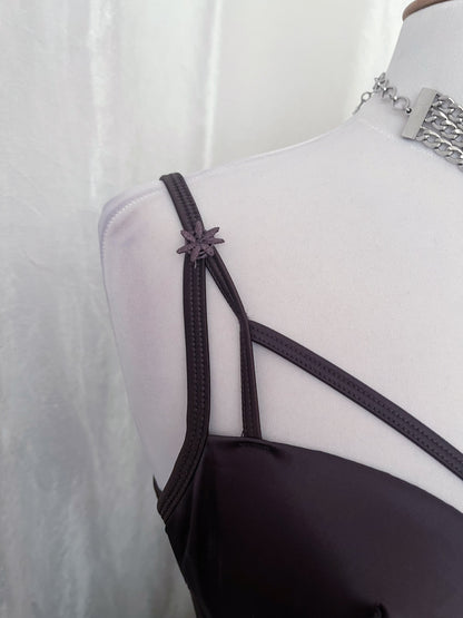 Dark brown crop corset top 🤎🐌