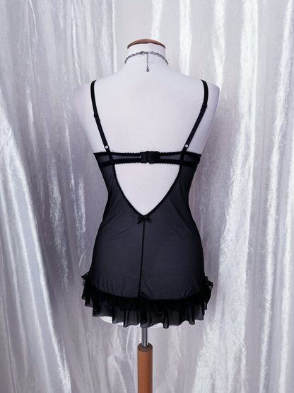 Dark coquette mesh & lace babydoll 🎀