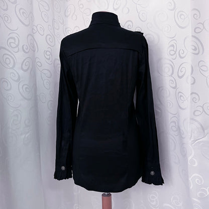 Gothic Victorian style ruffle long shirt