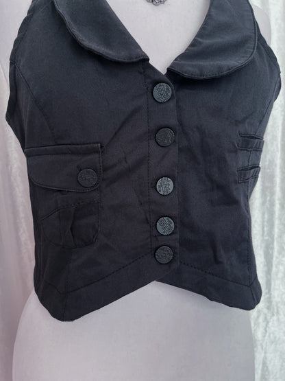 Essential black vest top 🎼
