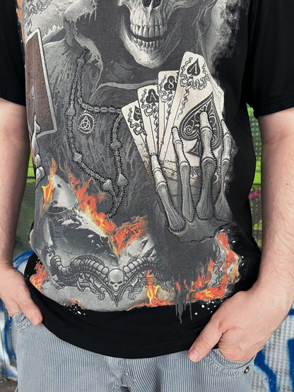 Modern playing cards skull T-shirt 💀♥️♦️