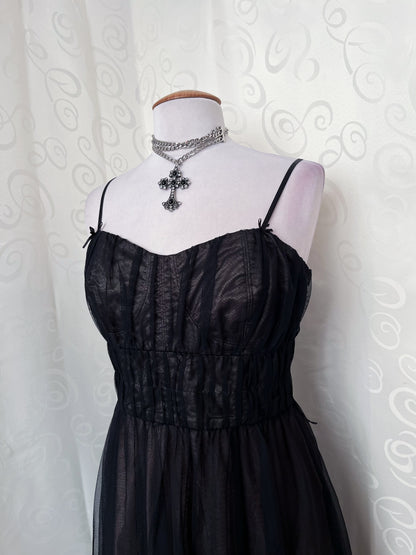 00's Espirit whimsygoth tulle dress 🌀🦇